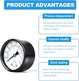 ERGAOBOY 0-6 Bar/0-100 Psi Well Pump Pressure Gauge 2 Inch Dial view 3