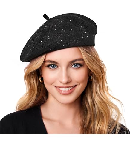 Halloween Red Devil Horn Tail Painter Hat Lolita Beret Cap