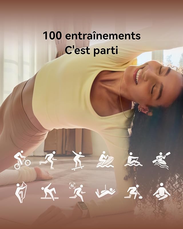 Band 11 Montres connectées, Fonctionne avec iOS et Android, Blanc
