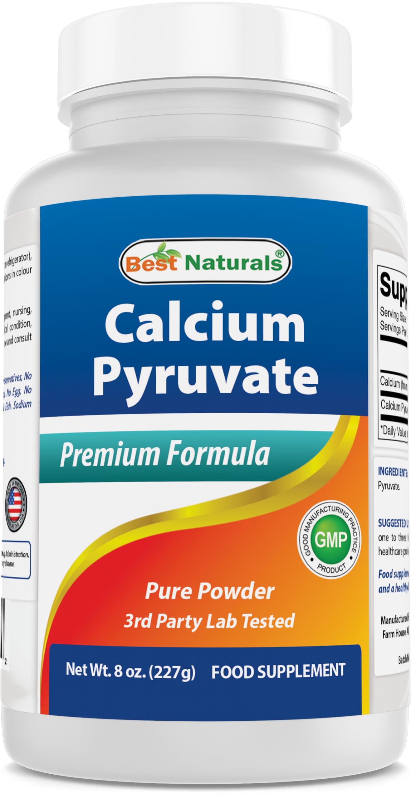 Best Naturals Calcium Pyruvate Powder 8 OZ