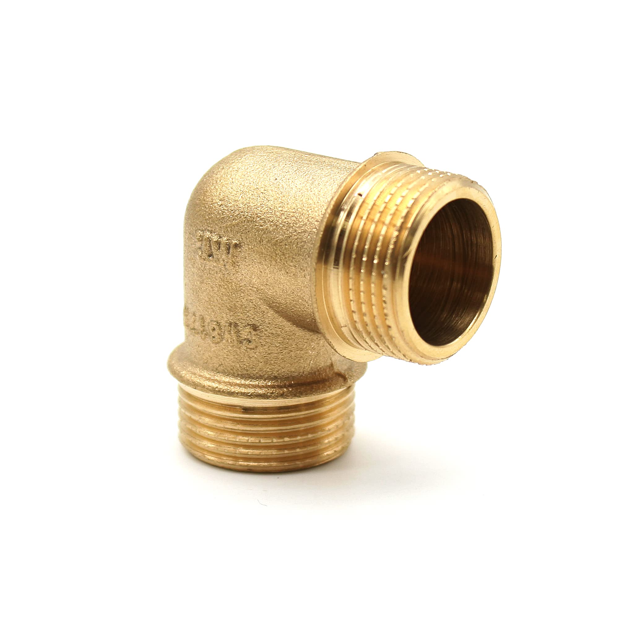 DOJA Barcelona Brass Elbow 90° | 2 x Male Thread | Size 1/2 Inch | Elbow | Angle Coupling | Pipe Angle | Compressor Parts, Round Pipe Fittings