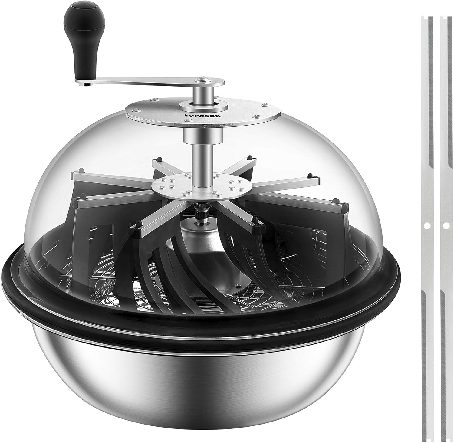 VIVOSUN 19 inch Bud Leaf Bowl Trimmer with Clear Visibility Dome, Sharp Stainless Steel Blades for Spin Cut, Solid Metal Gear Box, and Hand Pruner (Upgraded Version) : Garden & Outdoor