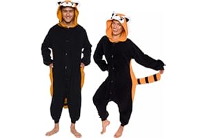 Funziez! Adult Onesie Halloween Costume - Animal and Sea Creature - Plush One Piece Cosplay Suit for Adults, Men and Women