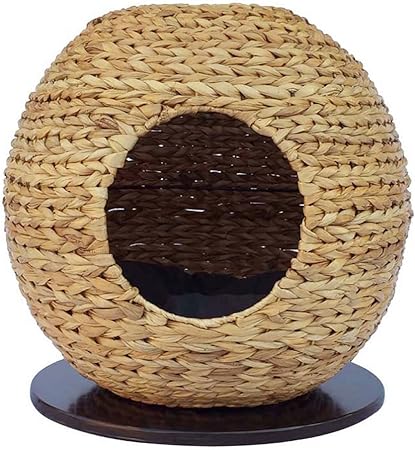 Panier Chien Litiere Pour Chat En Rotin Pour Animaux De Compagnie Cage Pour Chat Amovible En Ete Nid De Petit Chien En Rotin Nid Pour Chiot En Peluche Chambre Pour Animal De