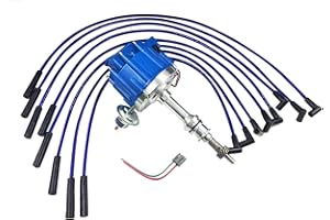 A-Team Performance Complete HEI Distributor Compatible with BBF Big Black Ford Engines - 65K Volt Coil - Easy One-Wire Install - Fits 351C, 351M, 400M, 429, and 460 Parts (Blue Cap)