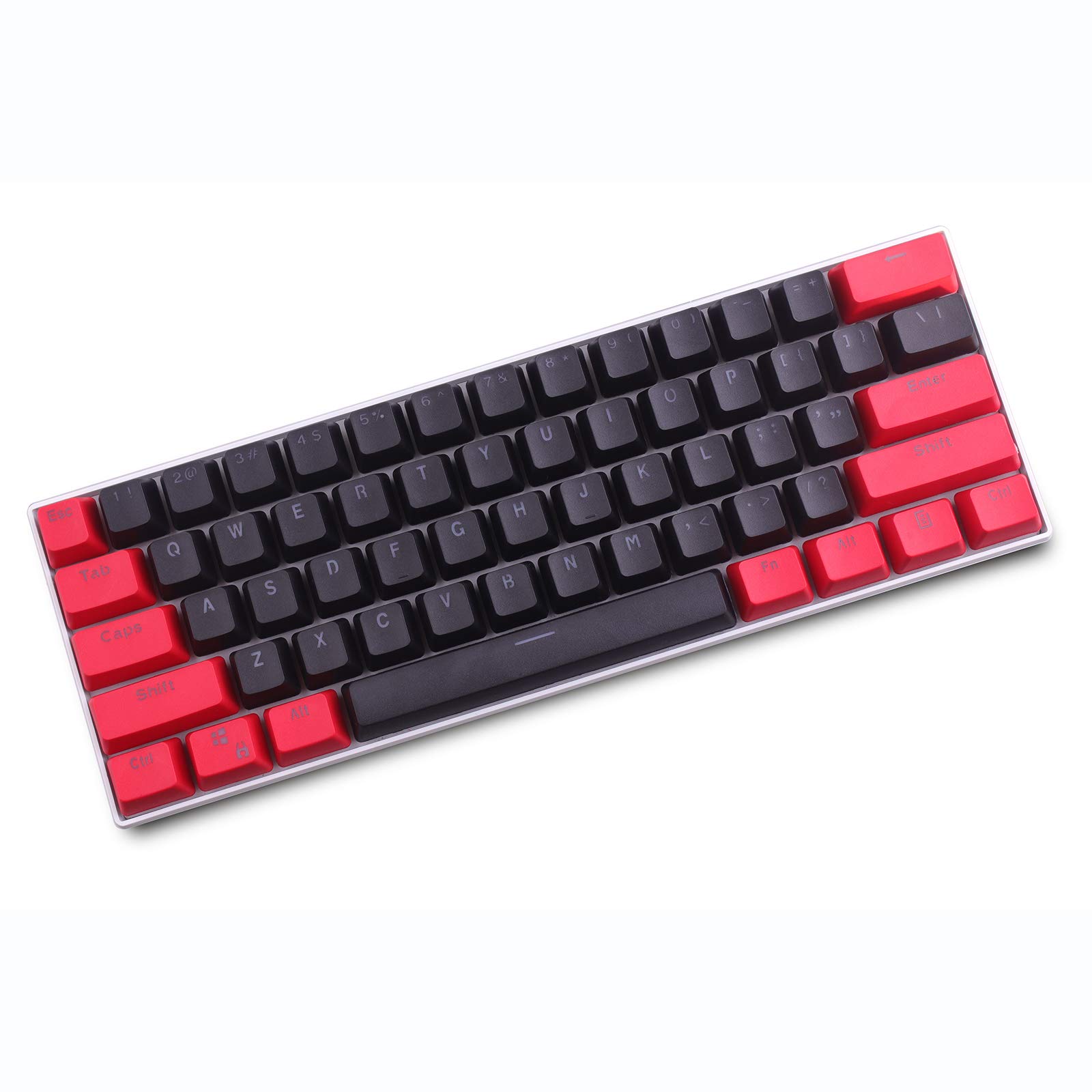 JakeTsai Keycaps, 61 Keycaps Backlight Two-Color Mechanical Keypad PBT Keycap For GH60 / RK61 / ALT61 / Annie/Keyboard Poker Keys,Only sell keycaps