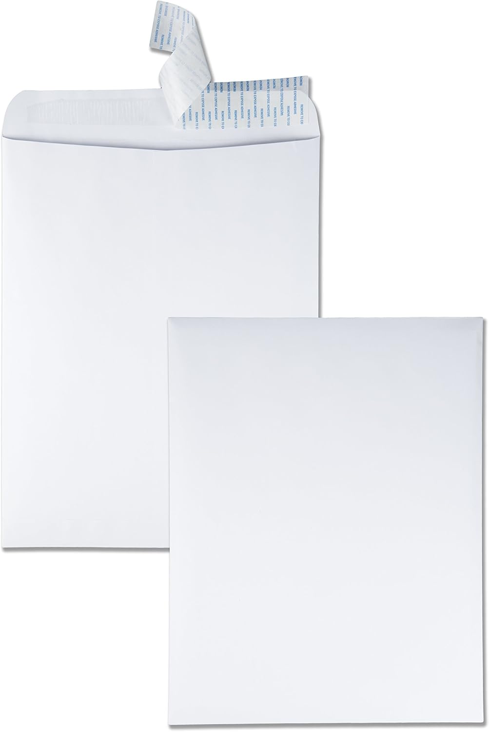 Quality Park 12" x 15-1/2" Redi-Strip Envelopes, 28 lb. White Wove, Self-Sealing Closure, 100/Box (QUA44082) : Office Products