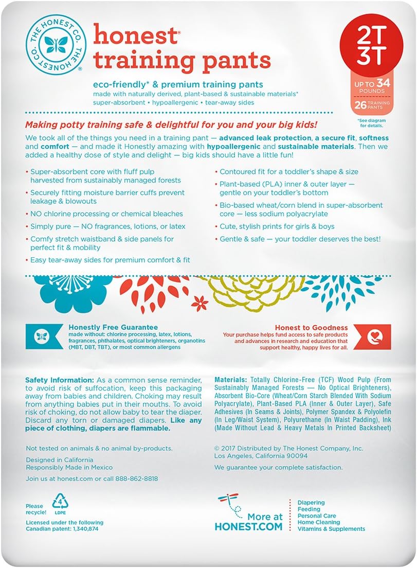 honest company training pants canada