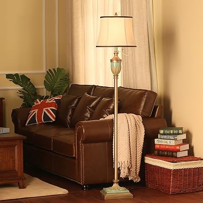 ALUS-floor lamp American Living Room Bedroom Bedside Lamp European-style Retro Mediterranean Village Floor LampE27