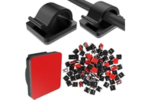 Blulu 100 Pcs Adhesive Cable Clips Light Clip Upgraded Wall Wire Holder for Cable Management Wall Under Desk Christmas Lights(Small,Black)