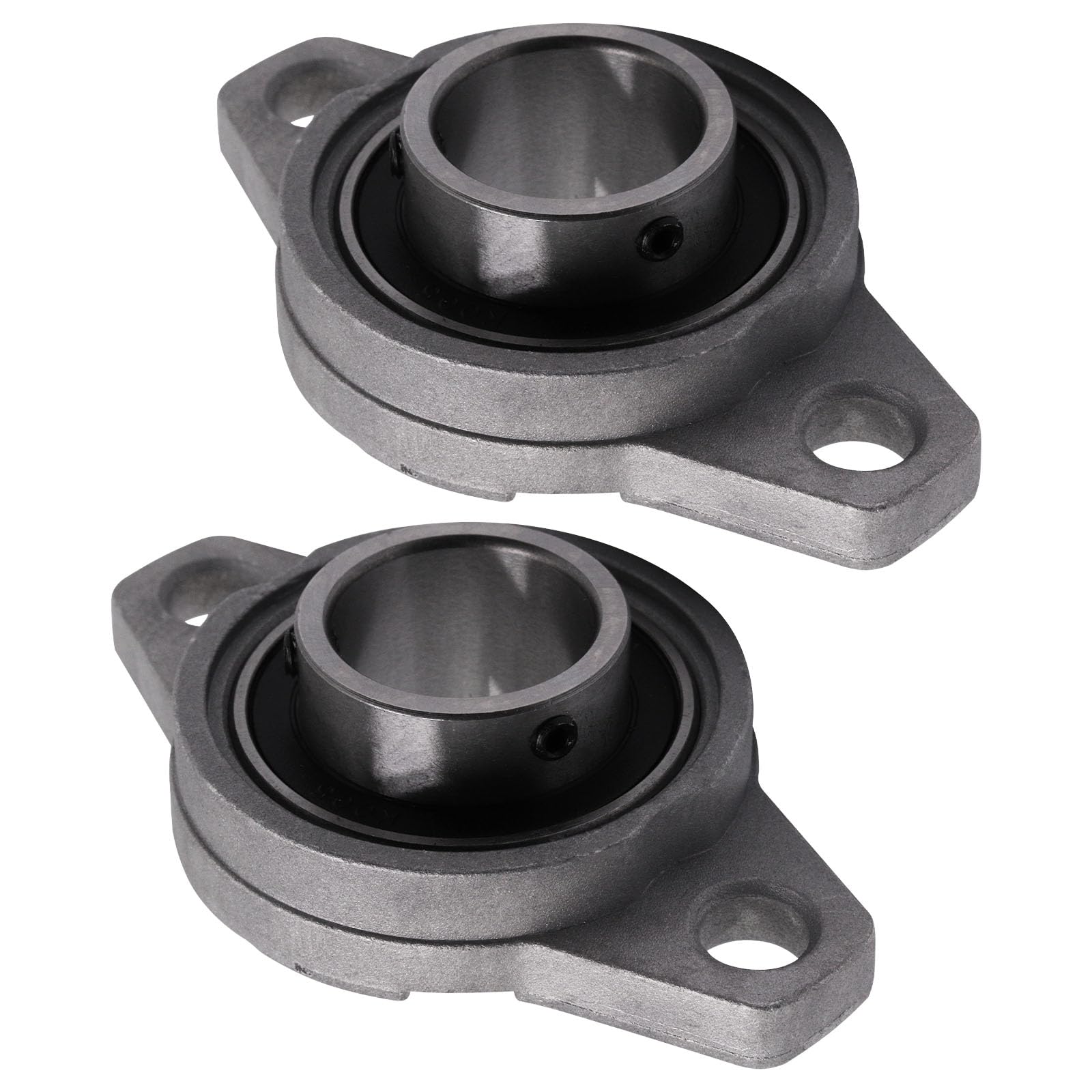Photo 1 of S SYDIEN 1 inch Pillow Block Bearing 2Pcs, 25mm ID Mounted Pillow Block Bearings, Zinc Alloy Steel Mounted Flange Bearing, Self Alignment, KFL005
