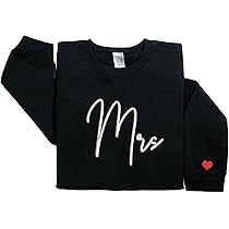 Mr And Mrs Embroidered Hoodie Embroidered Valentine's Hoodies