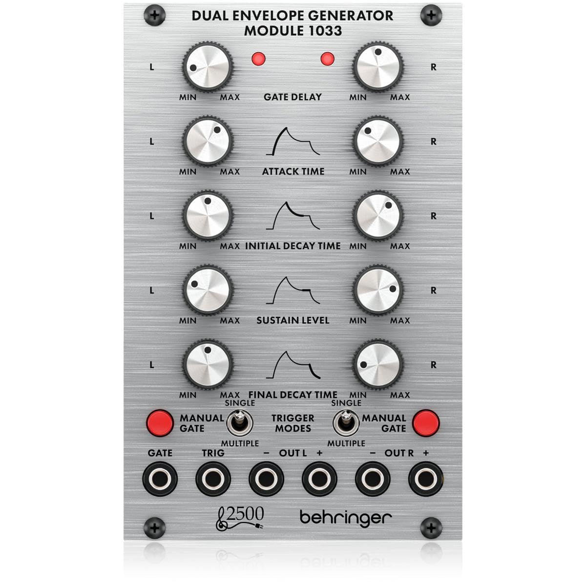 Behringer DUAL ENVELOPE GENERATOR MODULE 1033 Legendary 2500 Series Analog Envelope Generator Module for Eurorack