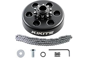 KIKITE Go Kart Clutch 3/4" Bore 10 Tooth For 40/41/420 Chain, Mini Bike Chain Centrifugal Clutch 10T Fit Predator 212 6.5HP