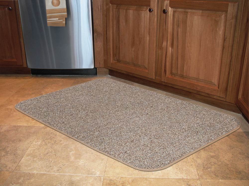 House, Home and More Skid-Resistant Carpet Indoor Area Rug Floor Mat - Pebble Beige - 2 Feet X 3 Feet