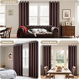 Joydeco Blackout Curtains 95 Inch 2 Panels Thermal Insulated Chocolate W52 x L95 view 6