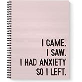 Gotcha Covered Notebooks Snarky Anxiety Notebook / 8.5" x 11" Journal / 120 College Ruled Pages/Durable Gloss Laminated Softcover/Black Wire-o Spiral Binding/Made in the USA