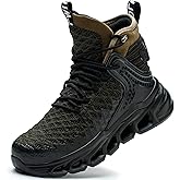 Nutropa Steel Toe Boots for Men Women, Lightweight Work & Safety Shoes Outdoor Protection Footwear Puncture Proof Industrial and Construction Shoes