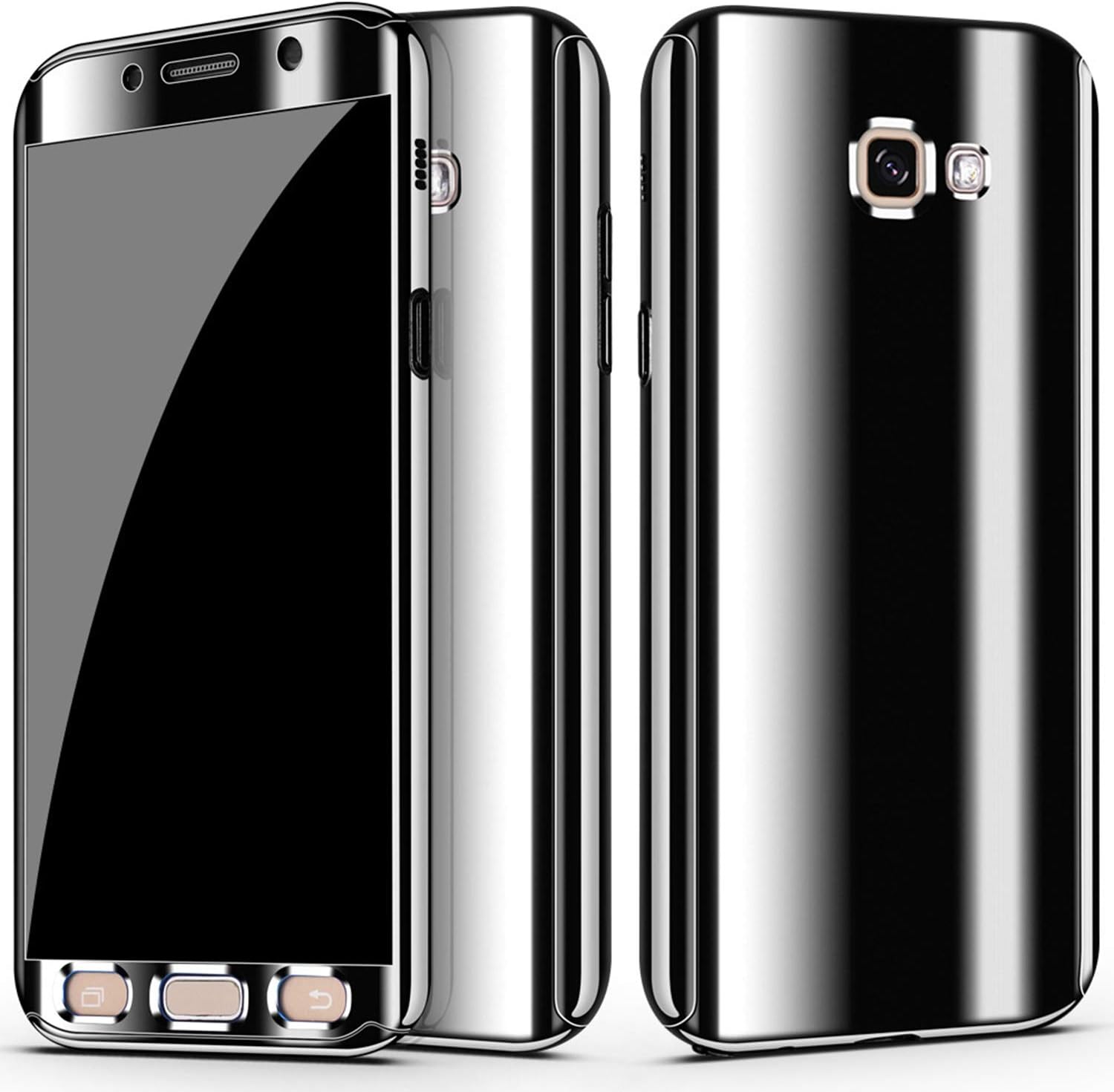UNIYA Galaxy A7 (2017) Case, 3 in 1 360 Degree Full Body Protection Anti-Scratch Plating Mirror Case