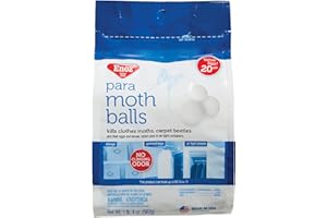 Enoz para Moth Balls with No Clinging Odor: Kills Clothes Moths, Carpet Beetles, Eggs, and Larvae, Use for Storage, 20 oz Bag (1)