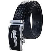 Bpstar Mens Belt, Ratchet Belts Adjustable Automatic Buckle PU Leather belt for men - Trim to Fit