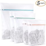 Flintronic Mesh Laundry Bags 5pc Zippered Set for Delicates Bra Lingerie view 9