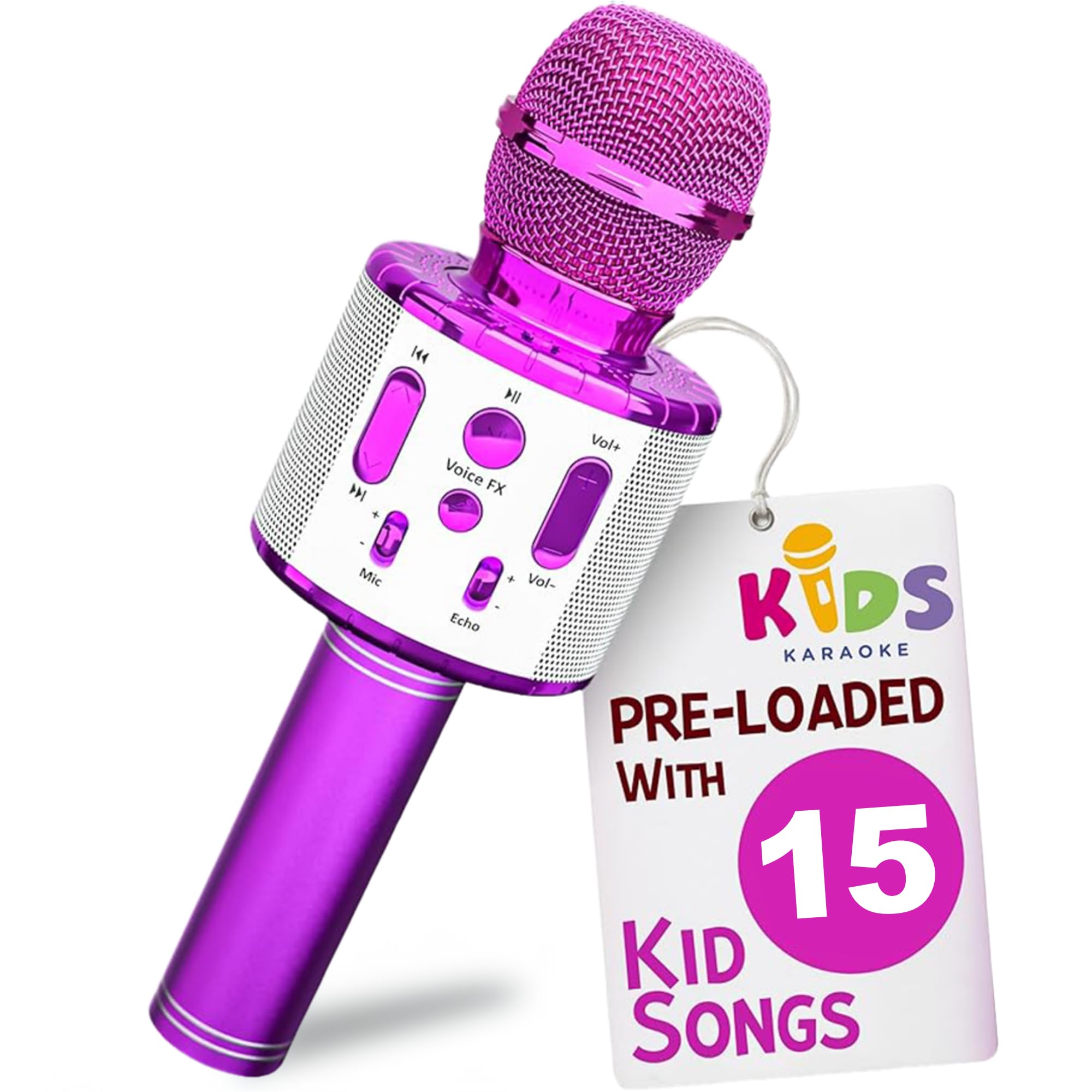 Move2Play, Kids Karaoke Microphone | Includes Bluetooth & Pre-Loaded Songs | Birthday Girl Toy for Toddlers, 2, 3, 4, 5+ Girls & Boys — image 1