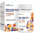 inGreens Red Vine Leaf Extract 1700mg & Horse Chestnut Extract Supplements, Supports Vein, Skin Health, Circulation for Legs（1Pack）