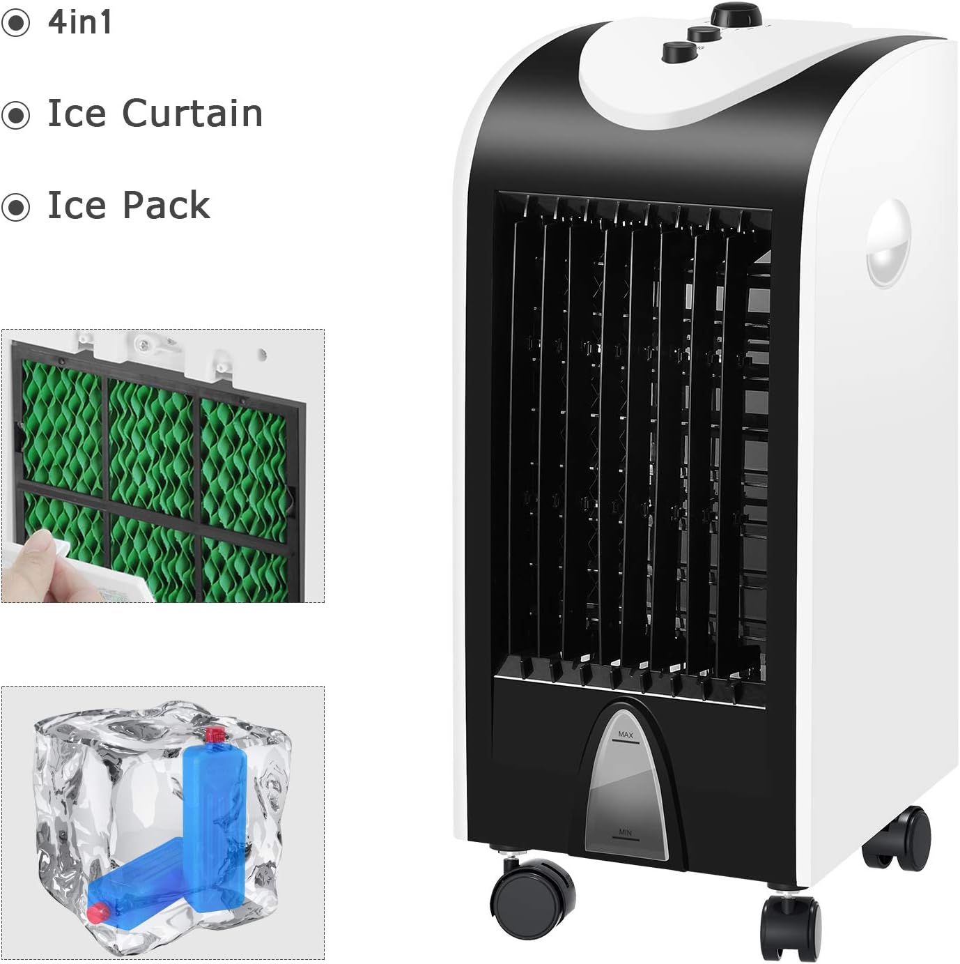 Famgizmo Portable Evaporative Air Cooler for Home with Humidifier, Air