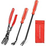 GOOACC 3 Pcs Clip Pliers Set & Fastener Remover - Auto Upholstery Combo Repair Kit with Storage Bag for Car Car Panel Dashboa