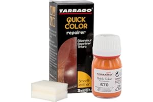 Tarrago Quick Color Dye Leather and Canvas Repair - 25 ml Leather Shoe Dye for Dyeing of Leather Footwear, Bags, Shoes, Jackets, Purses & More - Luxury Orange #670
