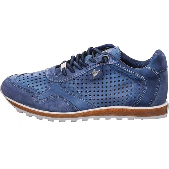 Cetti C-848 V19 - Herren Schuhe Sneakers Freizeitschuhe - Natural-tin-wash-royal, Größe:46 EU