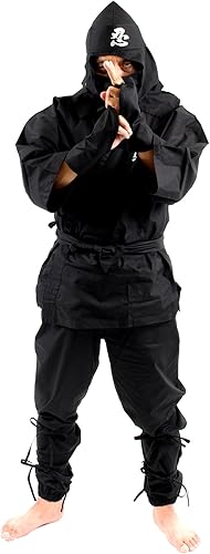 Amazon 忍者装束 高級質感 忍者スーツ ガチコスプレ 6点セット 仮装 ハロウィン コスチューム Mサイズ コスプレ 仮装 通販