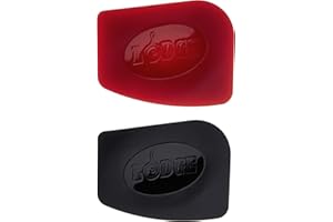 Lodge SCRAPERPK Durable Polycarbonate Pan Scrapers, Red and Black, 2 Count