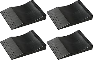MAXSA 37353 Park Right Tire Saver Ramps for Flat Spot Prevention and Vehicle Storage (Set of 4), Black