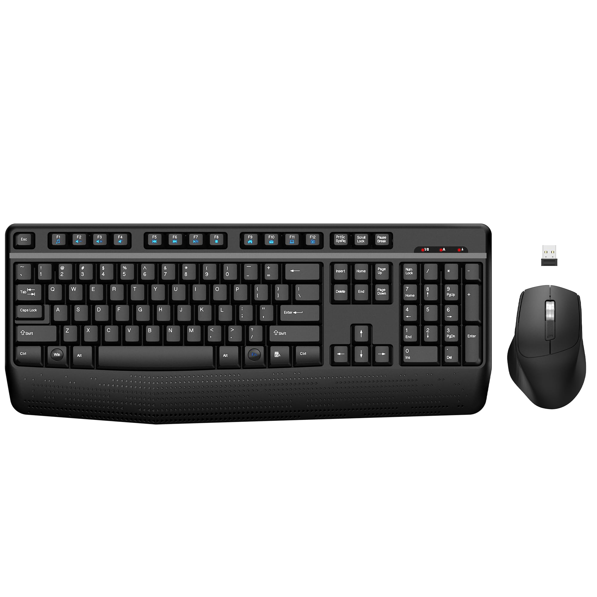 Photo 1 of Wireless Keyboard and Mouse Combo, EDJO 2.4G Full-Sized Wireless Ergonomic Keyboard with Wrist Rest, 3 Adjustable DPI Optical Mouse, for Computer/Laptop/PC/Windows/Mac