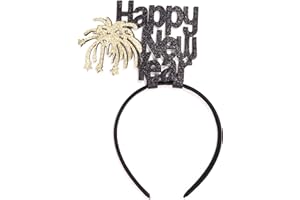 Needzo 2026 Happy New Year Headband, Glitter Headwear Party Decorations, One Size Fits Most (Fireworks)