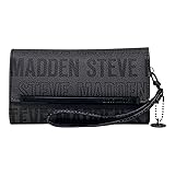 Steve Madden Women's Logobar Trifold Wristlet