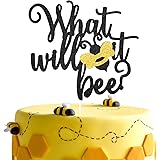 Amazon Com Bumble Bee Baby Shower Banner Gender Reveal Party Decorations What Will It Bee Cake Topper Toys Games