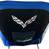 C7 Corvette Under Hood Emblem &ndash; Premium Metal Crossed Flags Logo Badge Kit for 2014&ndash;2019 Corvette Stingray, Z06, Grand Sport, and ZR1 Underhood Dress Up Accessory (Chrome)