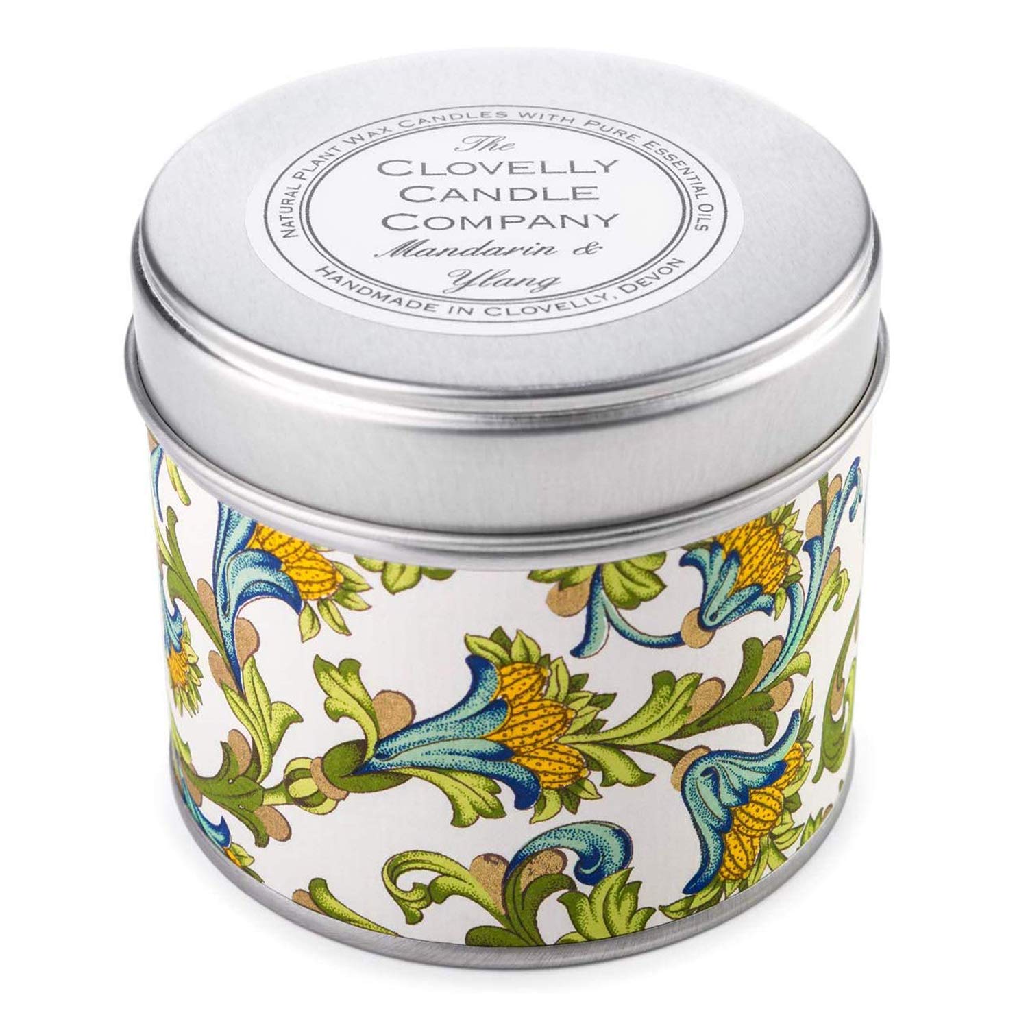 Clovelly Soap Co Handmade Natural Scented Mandarin & Ylang Ylang Aromatherapy Soy Wax Vegan Tin Candle