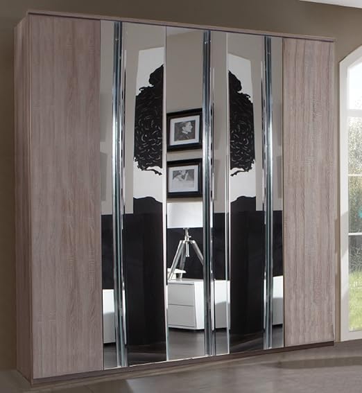 Fransenenzian Dirano Schlafzimmer Mobel Kleiderschrank Mit 5 In Eiche Dunkel Farbe Inkl Montage Service Amazon De Kuche Haushalt