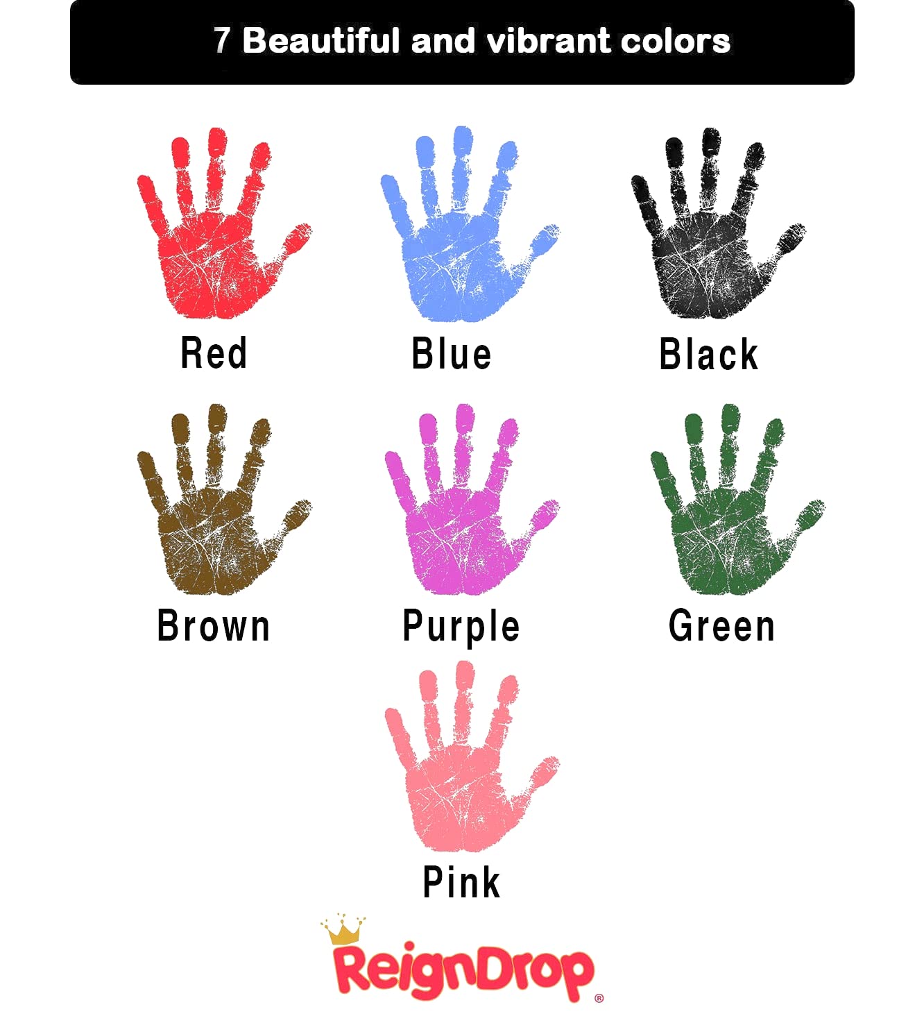 Inkless Large Clean Touch Ink Pad Kit for Baby Footprint, Handprint & Pet Paw Print - No Ink Mess, Clear Print, Smudge Resistant, Long Lasting, Baby Safe, Includes 2 Cardstock(Clean-Touch - Red)