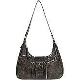 Y2K Purse Shoulder Bag for Women, Top Handle Handbag Small Goth Punk Hobo Clutch Purses Trendy Underarm Bag