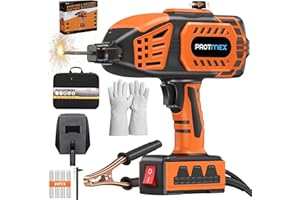 PROTMEX Portable Electric Welding Machine - 110V Portable Welder Handheld IGBT Inverter with 5 Adjustable Currents, 20PCS Rods, ARC Welder Gun Fits 3/32"-1/8" Welding Rods for DIY, Repair, Home Projects