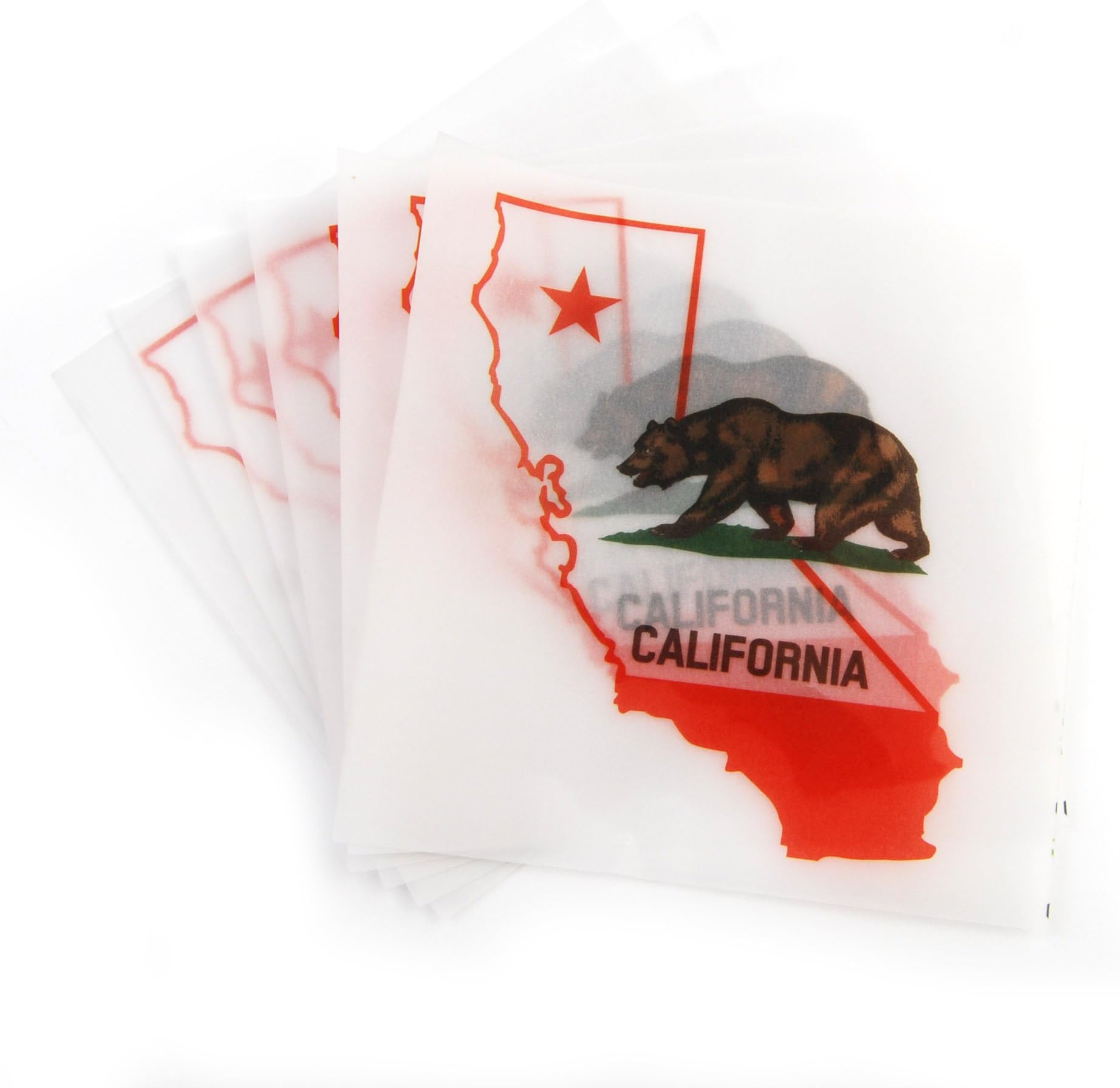 100 CA State Bear Parchment Paper MMJ Terp Non Stick Extract Squares 4 x 4" PP-043