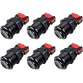 EG STARTS 6X American Style Standard Arcade Buttons Switchable Happ Type 30mm Push Button 3/16" Terminal for Jamma Mame Kit P