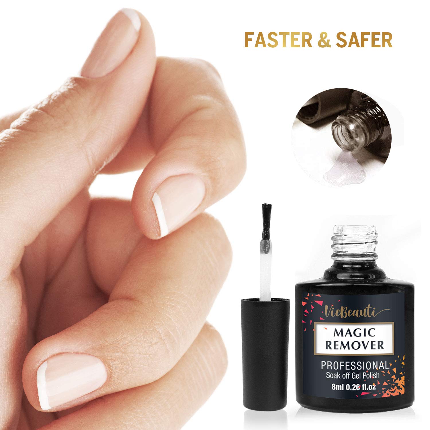 VieBeauti New Professional Magic Gel Nail Polish Remover, Lift Soak-Off Gel Nail Polish Easily. 2Pcs : Beauty