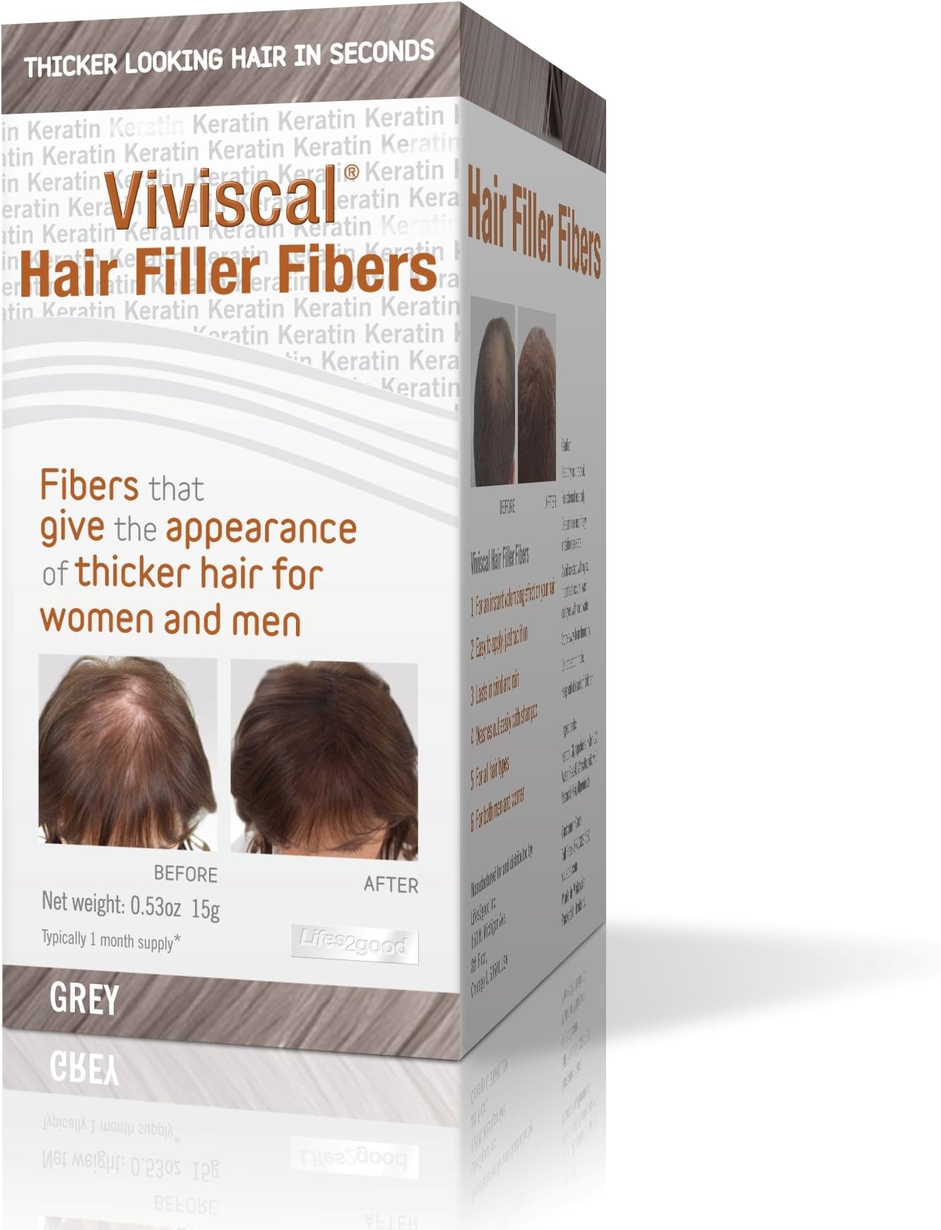 Viviscal Hair Filler Fibers, Grey
