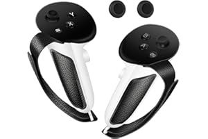 LRWZOV Controller Grips Compatible with Meta/Oculus Quest 3 Accessories,Non-Slip Handle Cover, Grips Cover with adjustable Knuckle Straps,Fit Official Charging Dock Battery